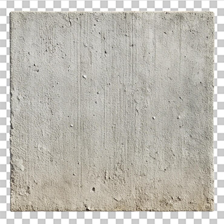 PSD concrete wall texture isolated on transparent background