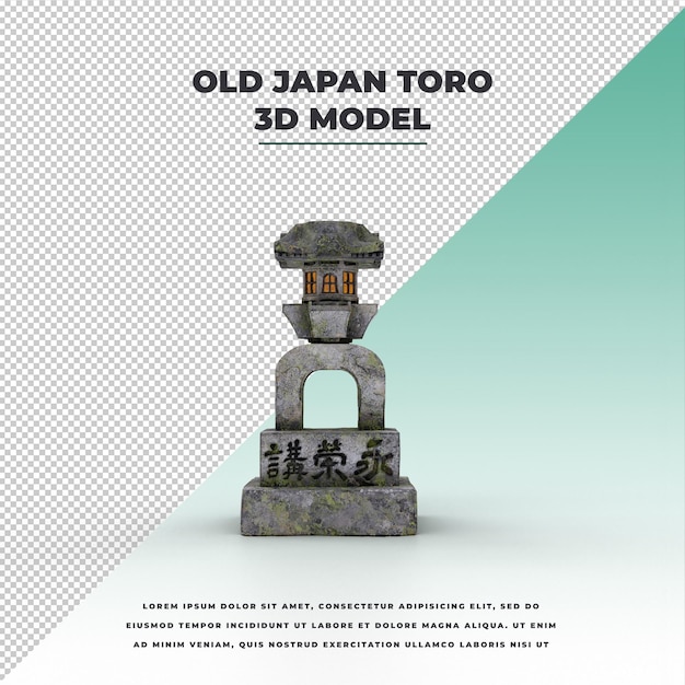 PSD concreto toro japonês tradicional