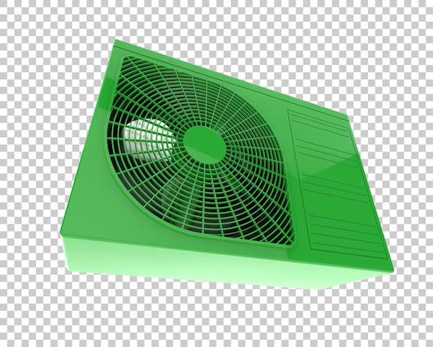 PSD condicionador de ar isolado na ilustração de renderização 3d de fundo transparente