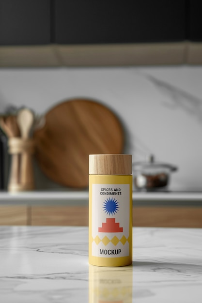 PSD condiments and spices  mockup