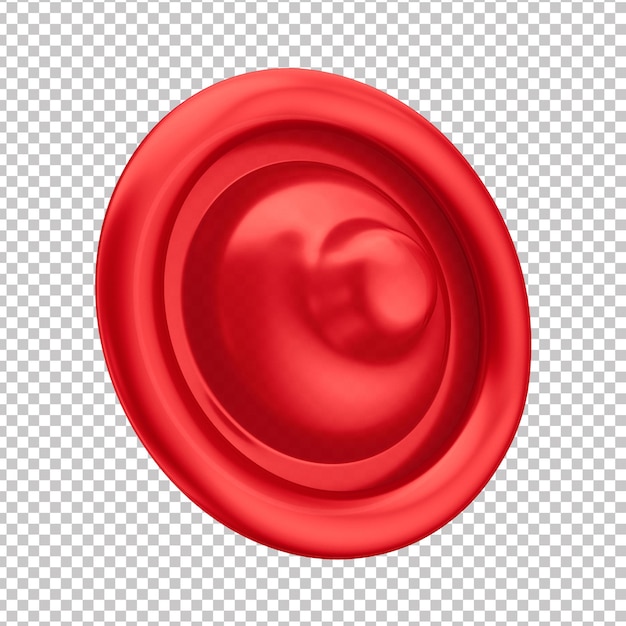 PSD condom masculin rouge 3d avec un fond transparent