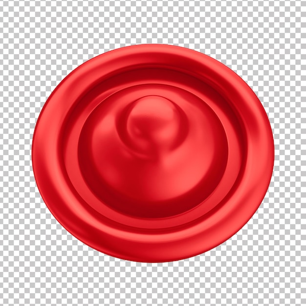 PSD condom masculin rouge 3d avec un fond transparent