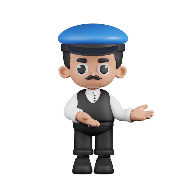 Conductor de personaje 3D apuntando a algo Pose