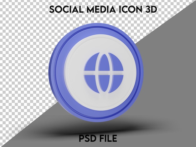 Ícone da Internet 3D renderizado