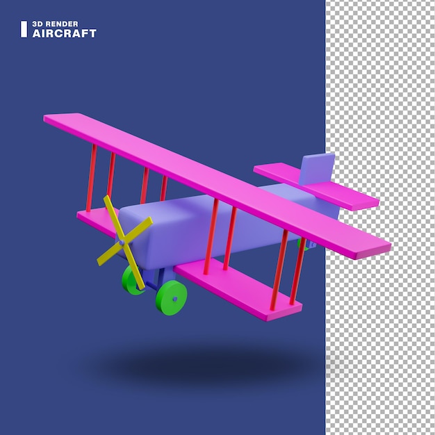 Ícone de aeronave com renderização 3D