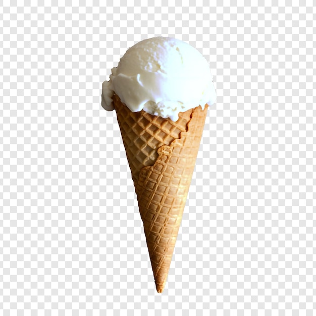 Cone de gelado de baunilha