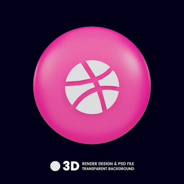 Ícone de renderização 3D Dribbble