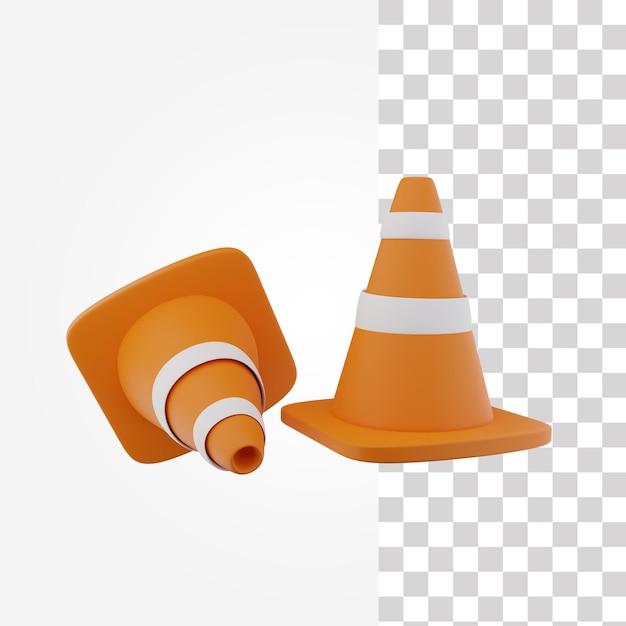 Cone de trânsito 3d ícone