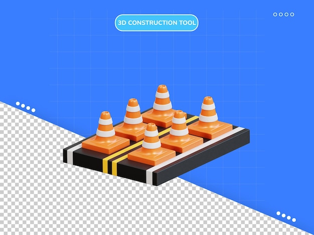 Cone de trânsito 3d ícone