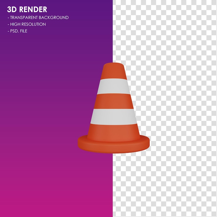 PSD le cône de l'icône 3d
