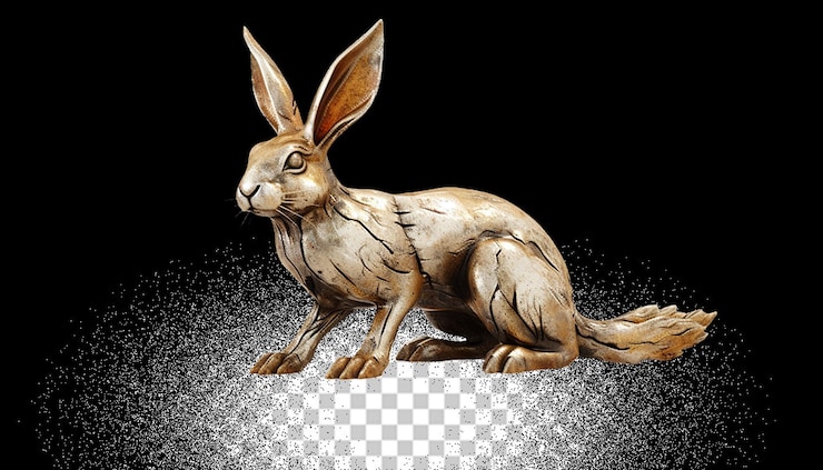 PSD conejo 3d png transparente
