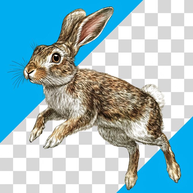 Conejo en fondo transparente para diseños