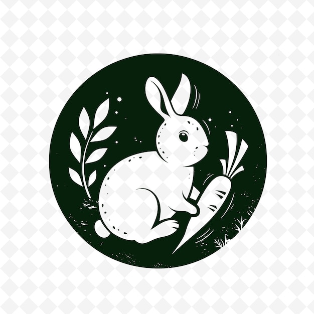 Un conejo con un fondo verde que dice conejo en él
