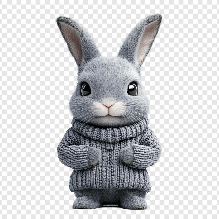 PSD un conejo lindo en un suéter