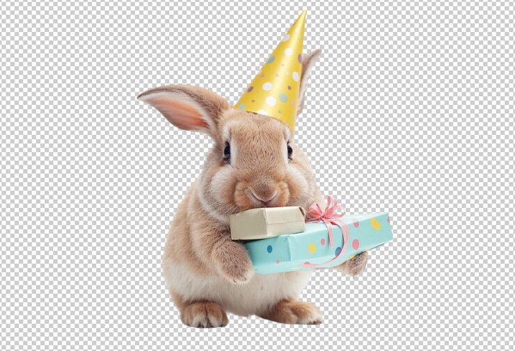 PSD el conejo de pascua en png