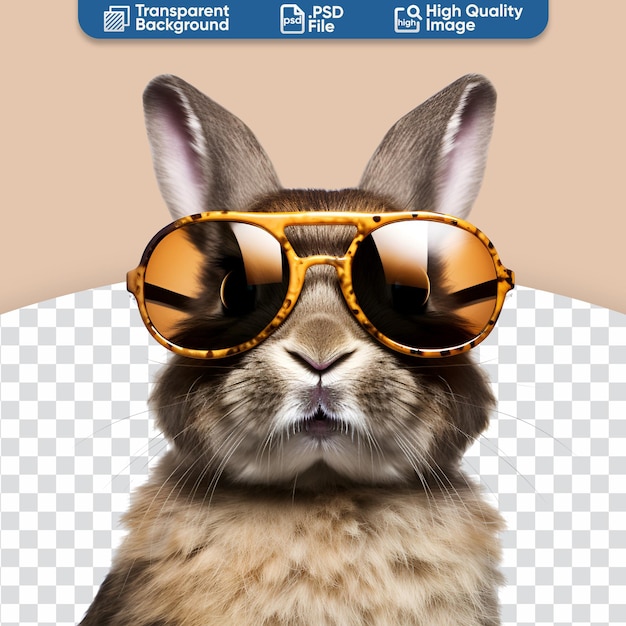 PSD los conejos gafas de sol bunny fresco en la pascua