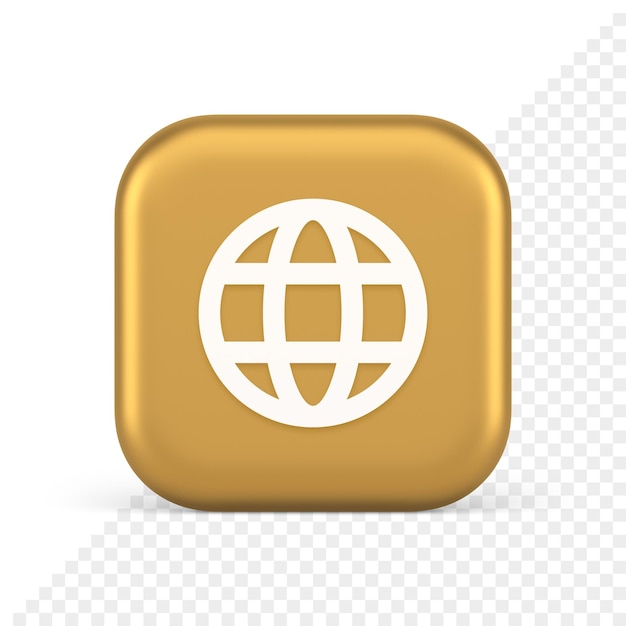Conexión global a internet GPS planeta botón red web comunicación empresarial icono 3d