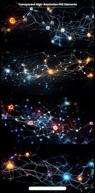Conexión a una gran red de datos de fondo transparente