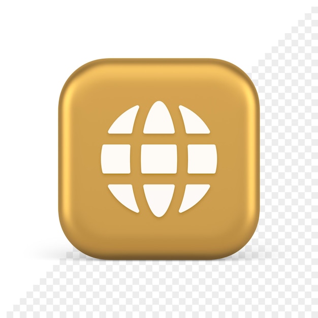 PSD conexión a internet botón de comunicación web global planeta tecnología de globalización icono 3d