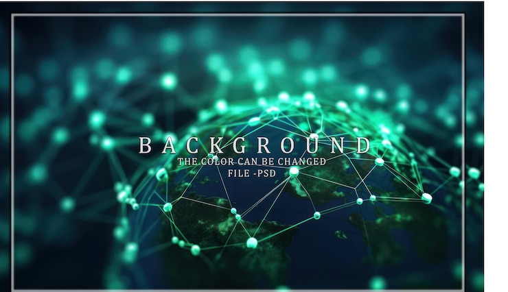 PSD conexión de la red global una representación visual de la interconectividad