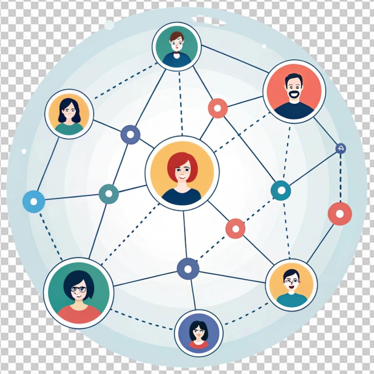 PSD conexión red negocio global internet social