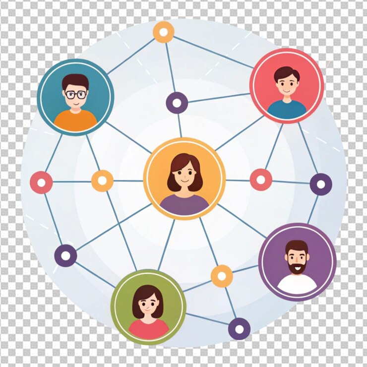 PSD conexión red negocio global internet social