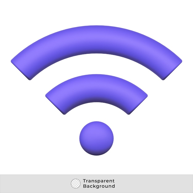 PSD conexión de señal wifi psd e icono de red ilustración 3d