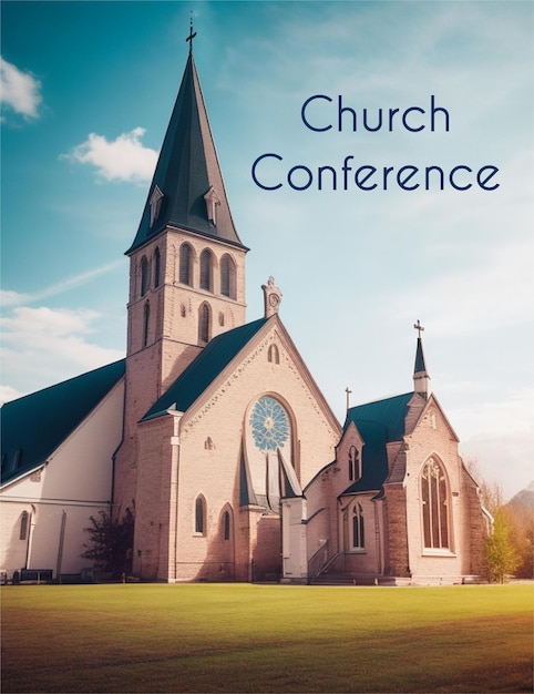 Conférence de l'église flyer vecteur arrière-plan à l'Église de Saint-Jean-Baptiste