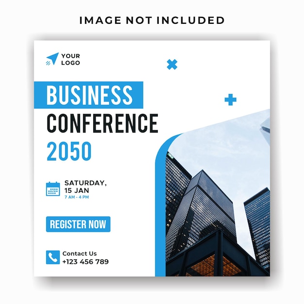 PSD conferencia de negocios editable instagram flyer square psd