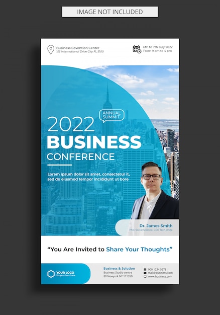 Conferencia de negocios instagram story template