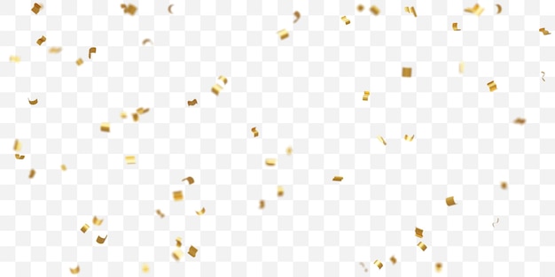 Confete dourado isolado