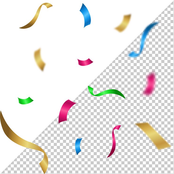 PSD confetes coloridos metálicos para carnaval do brasil e festa