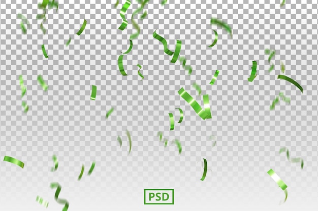 PSD confetes coloridos para fundo de celebração