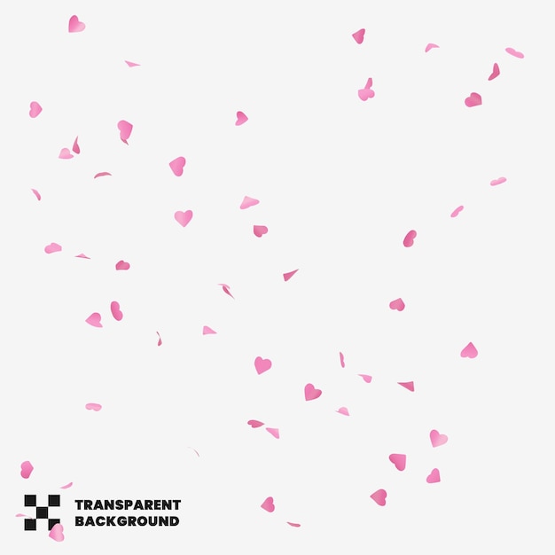 El confeti del amor transparente