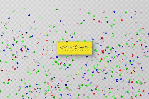 Confeti dorado realista y explosión serpentina para la cinta de la fiesta del festival