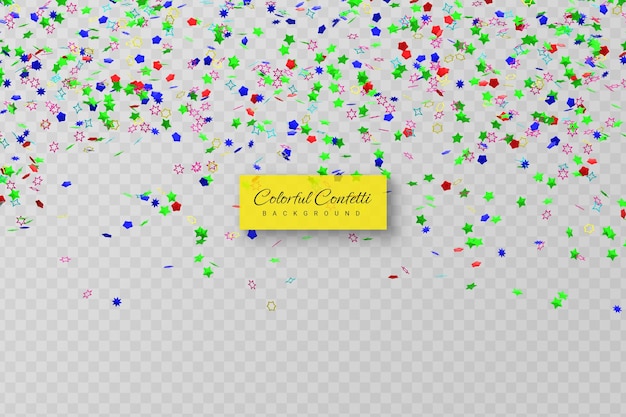 Confeti dorado realista y explosión serpentina para la cinta de la fiesta del festival