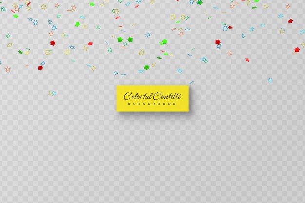 Confeti dorado realista y explosión serpentina para la cinta de la fiesta del festival