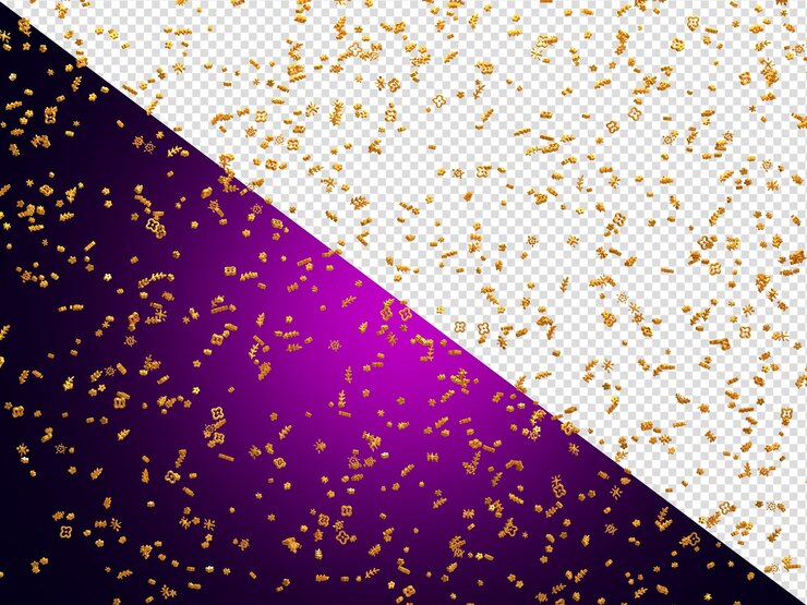 PSD confeti dorado realista y explosión de serpiente para la fiesta del festival, la cinta, la explosión, los elementos del carnaval o la celebración del cumpleaños.
