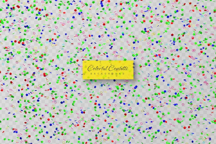 PSD confetti dorati realistici e esplosione serpentina per il nastro della festa del festival