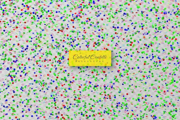 Confetti doré réaliste et explosion serpentine pour le ruban de la fête du festival