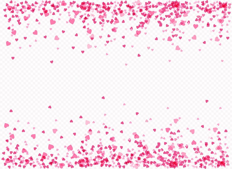 Confetti hearts Design for Valentines day wedding birthday Psd template