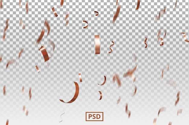 PSD confettis colorés pour le fond de célébration