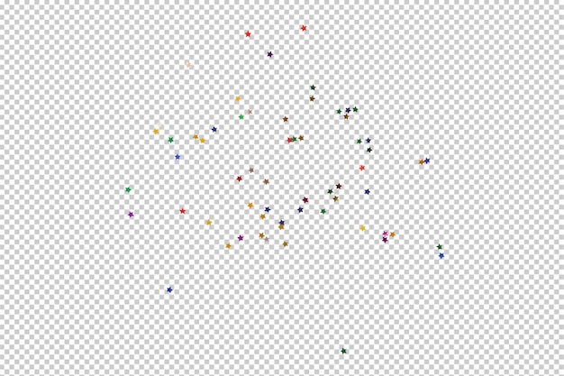 Confettis D'étoiles Colorées Des étoiles Colorées Scintillent La Découpe De Décoration Fichier Psd