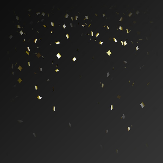 Confettis en or et en argent brillants sur fond transparent Décoration de fête