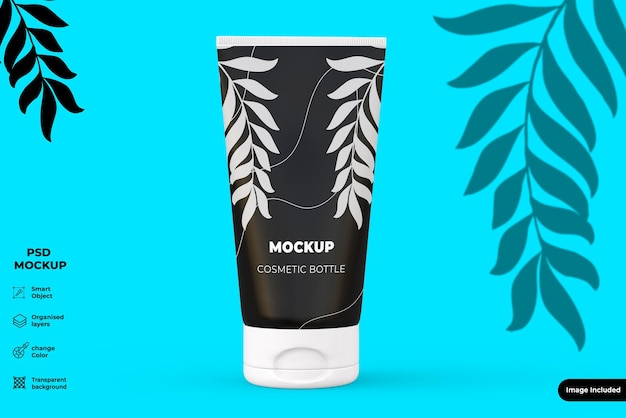 Confezione di bellezza psd mockup prodotto tubo cosmetico