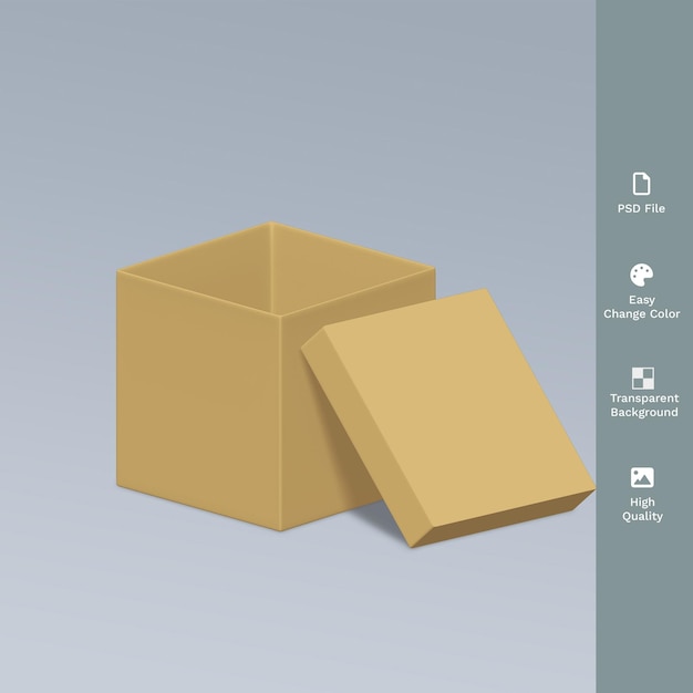 Confezione di scatole PSD 3D