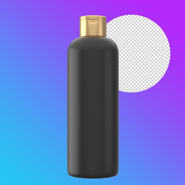 confezione mockup di bottiglia per animali domestici per lozione per la cura della pelle in oro nero