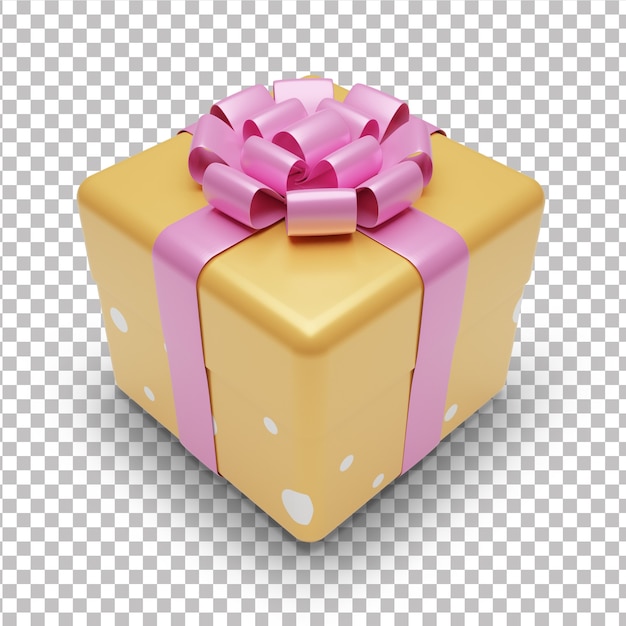Confezione regalo 3d con fiocco