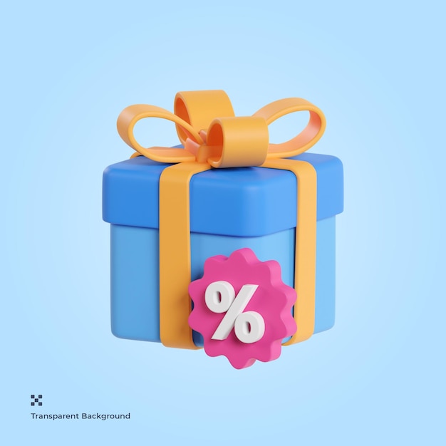 Confezione regalo 3d icona illustrazione