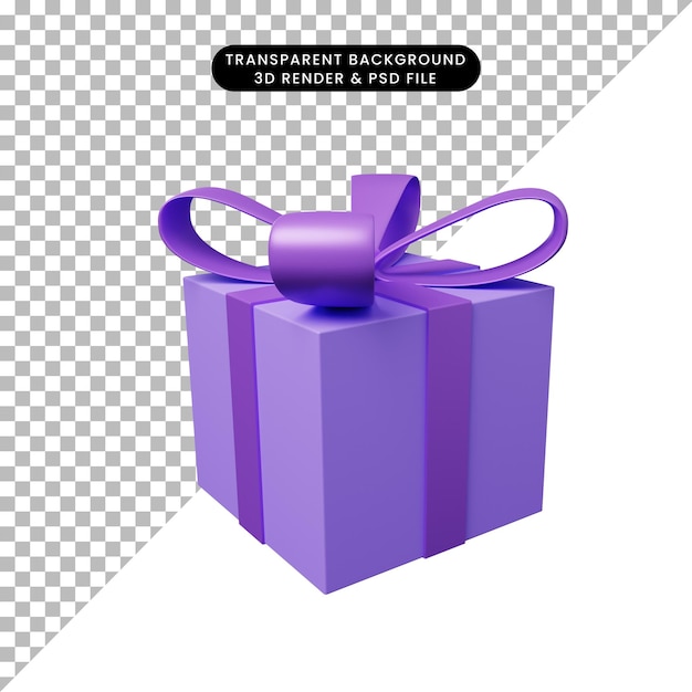 Confezione regalo con rendering 3D